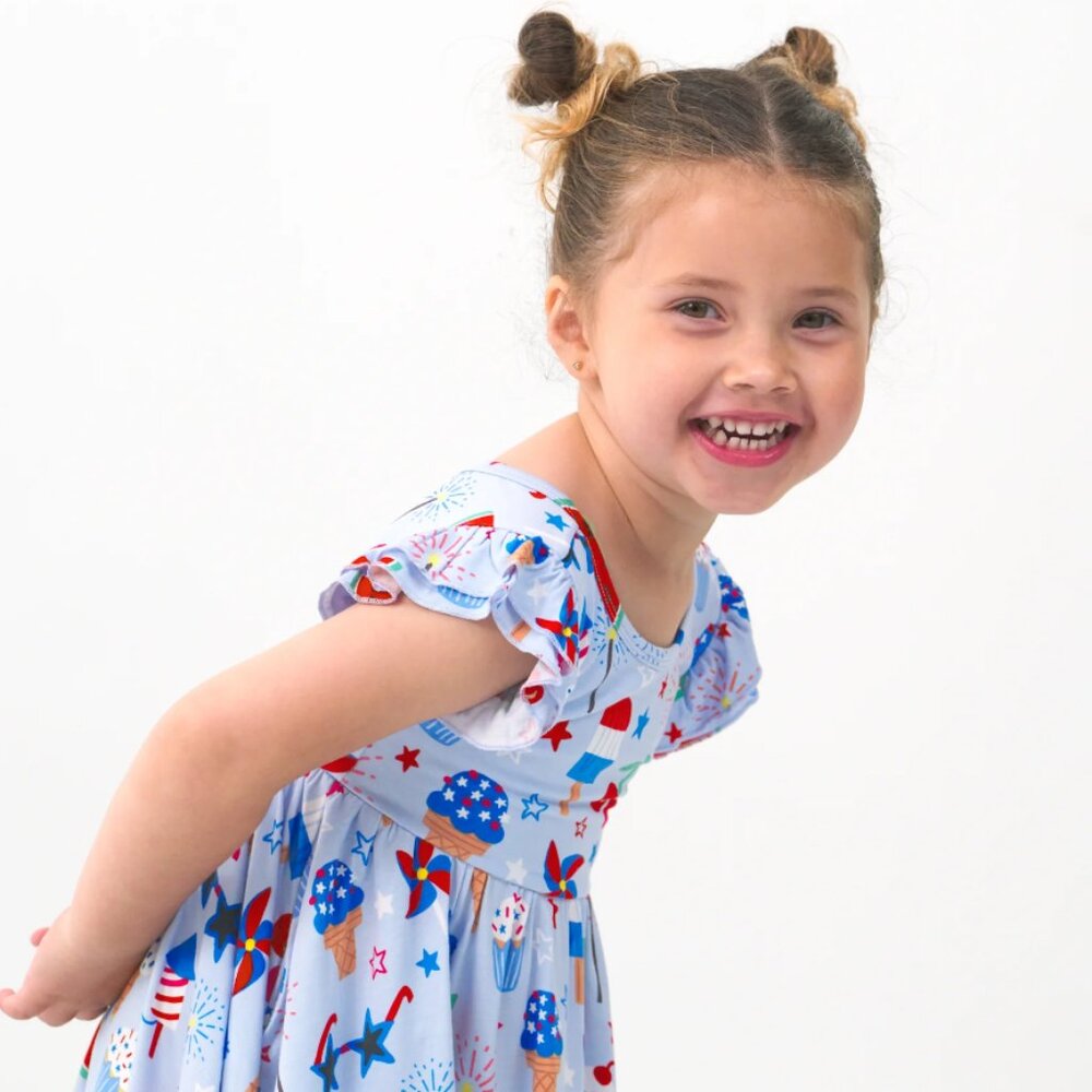 LS Stars, Stripes & Sweets Flutter Twirl Dress 4T / 5